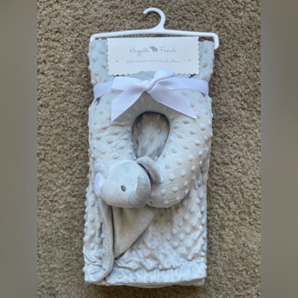Gray Elephant Baby Blanket